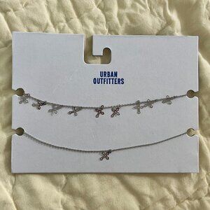 BRAND NEW UNOPENED Urban Outfitters Cross Necklace Choker (set of 2)